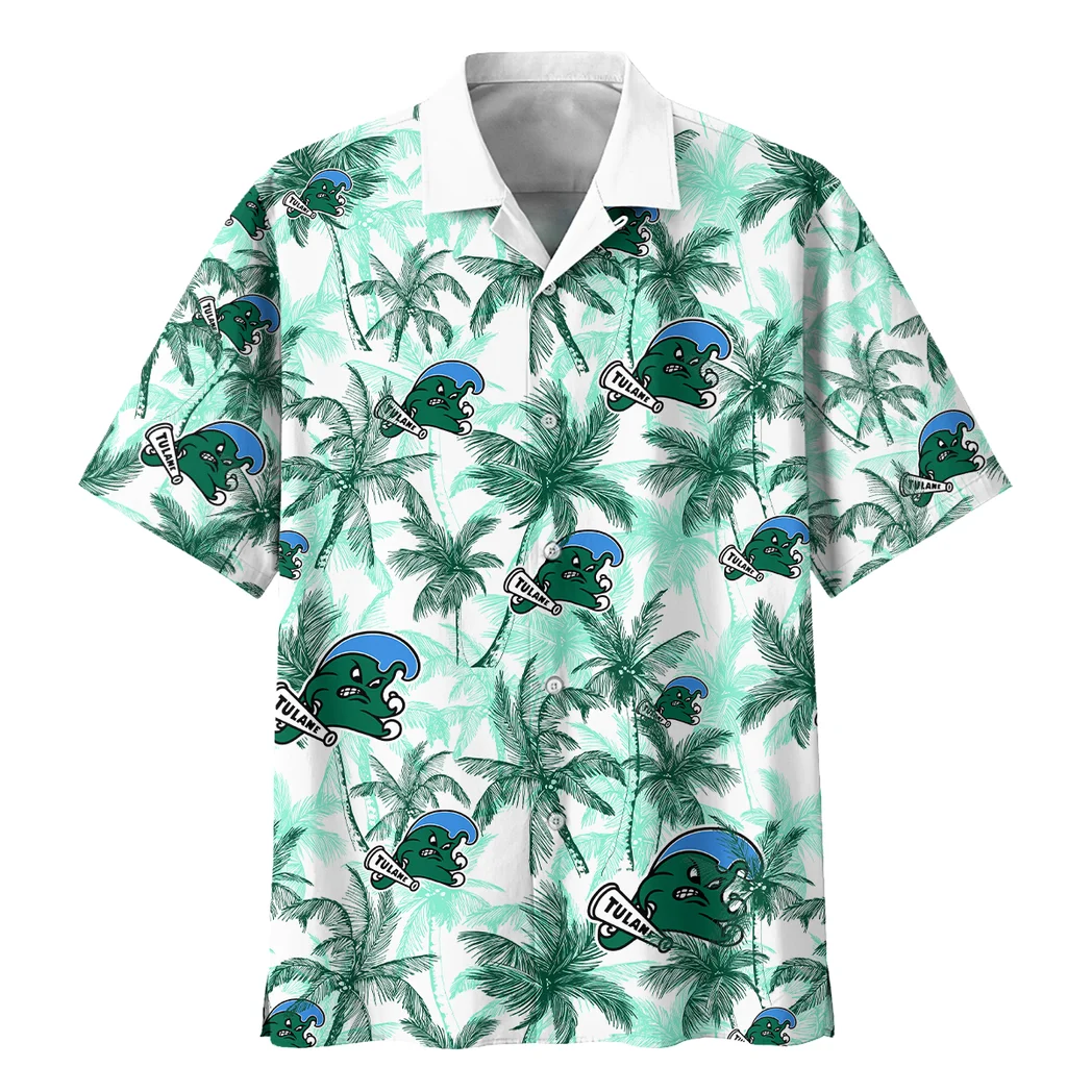 Tulane Green Wave Hawaiian Shirt Logo Print, Fan Vibe Button Shirt HVN1468TG