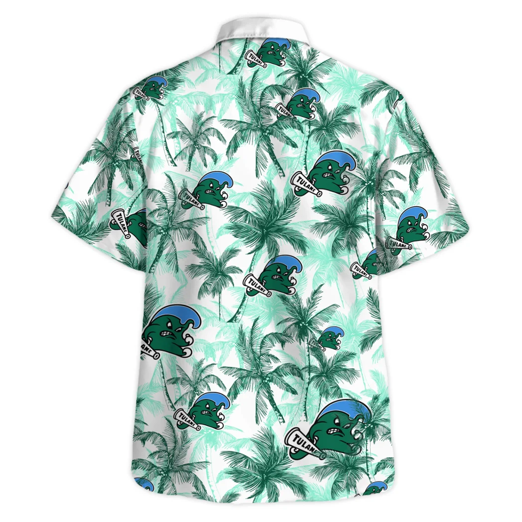 Tulane Green Wave Hawaiian Shirt Logo Print, Fan Vibe Button Shirt HVN1468TG