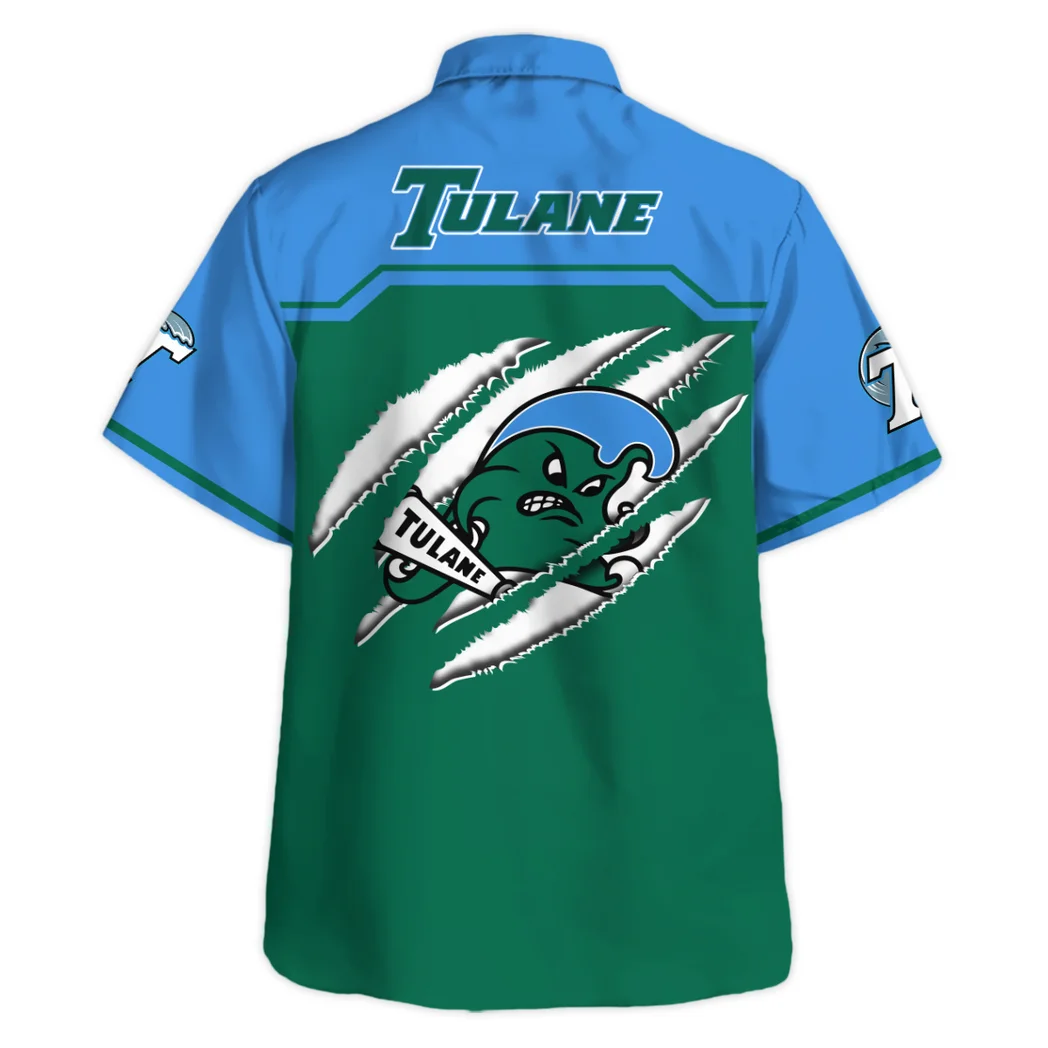 Tulane Green Wave Hawaiian Shirt Logo Print, Tropical Match Day Shirt HVN1469TG