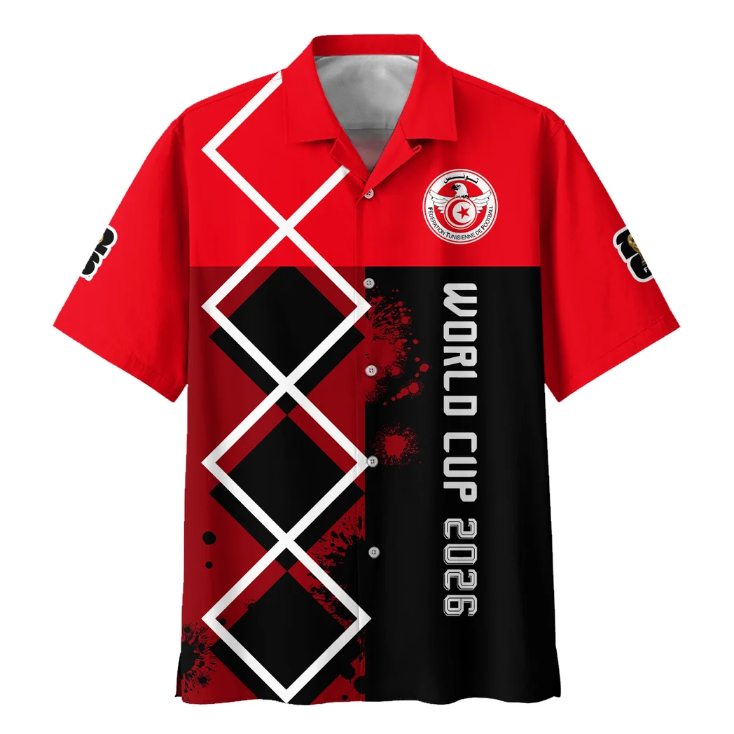 Tunisia Hawaiian Shirt FIFA World Cup 26 Limited Edition, Fan Lifestyle Button Shirt HVN1589TU