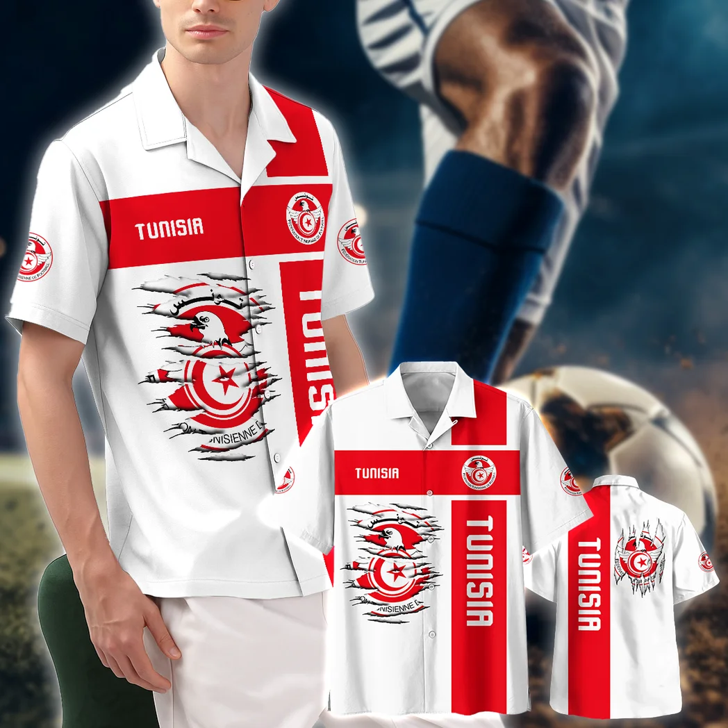 Tunisia Hawaiian Shirt FIFA World Cup 26 Limited Edition, Sport Pride Button Shirt HVN1588TU