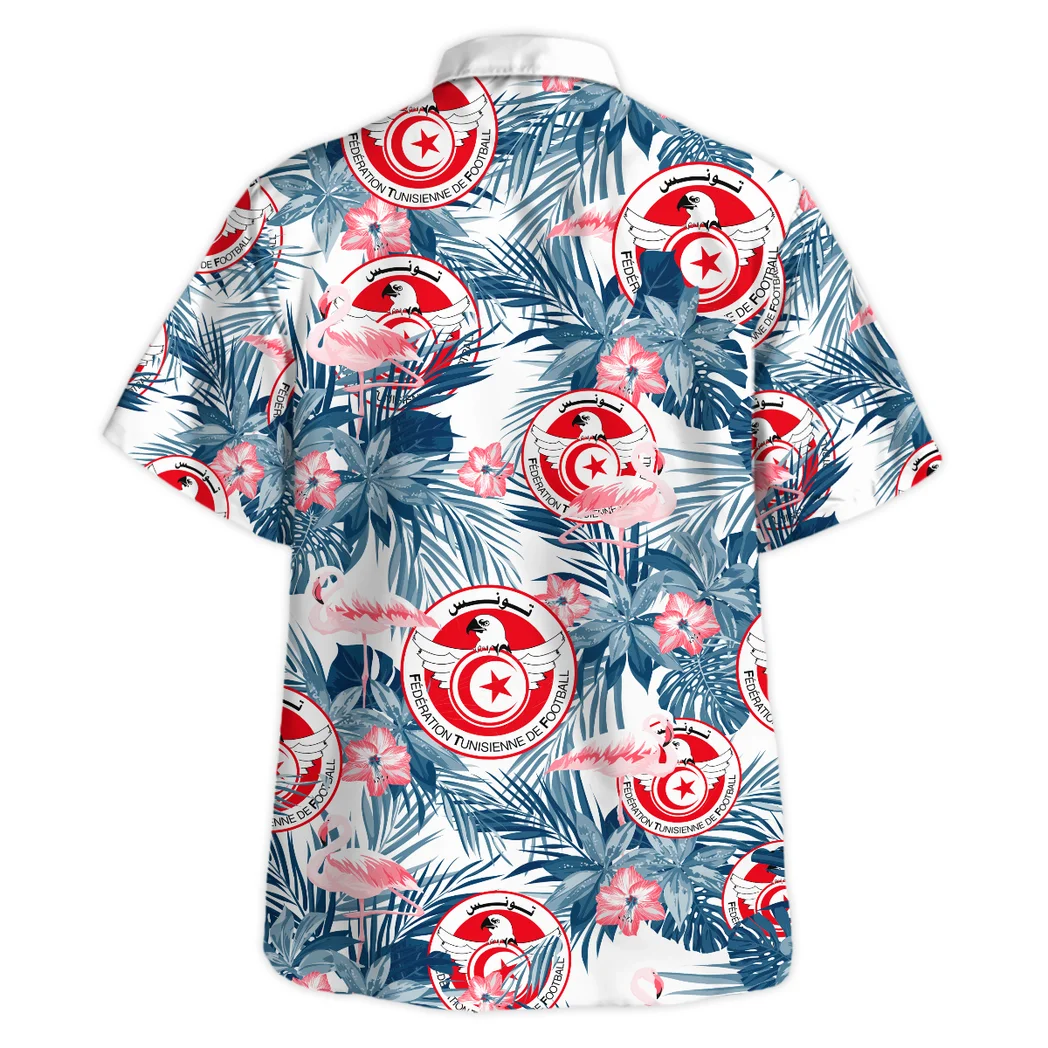 Tunisia Hawaiian Shirt FIFA World Cup 26 Tropical Style, Summer Match Button Shirt HVN1587TU