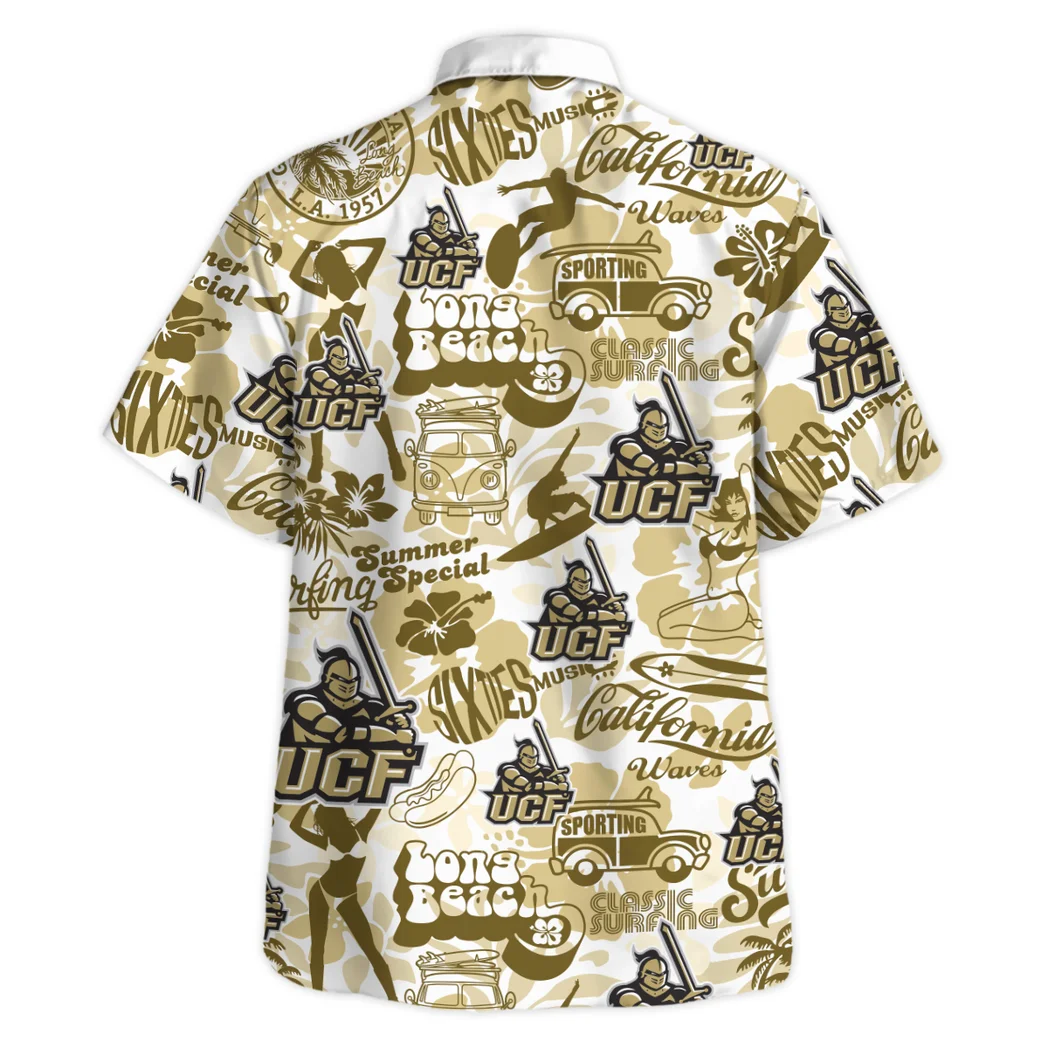 UCF Knights Hawaiian Shirt Logo Print, Game Day Button Shirt HVN1467UC