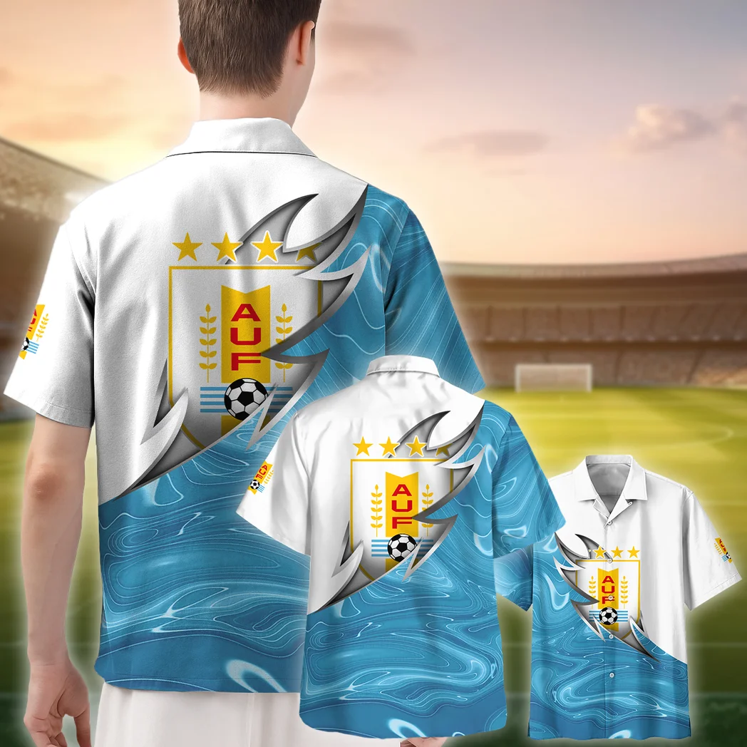 Uruguay FIFA World Cup 2026 Hawaiian Shirt, Bold Spirit Button Shirt HVN1549UR