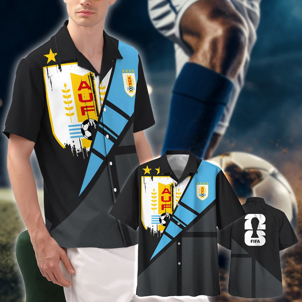 Uruguay FIFA World Cup 2026 Hawaiian Shirt, Summer Spirit Button Shirt HVN1562UR