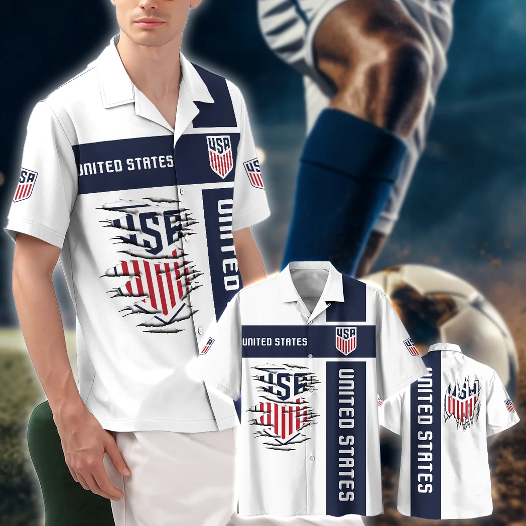 USA Hawaiian Shirt FIFA World Cup 26 Limited Edition, Summer Spirit Button Shirt HVN1588US