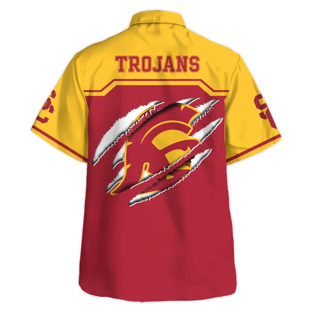USC Trojans Hawaiian Shirt Logo Print, Everyday Spirit Button Shirt HVN1469US