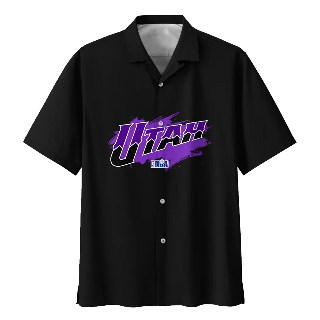 Utah Jazz Hawaiian Shirt Exclusive Logo, Sport Pride Button Shirt HVN1531UJ