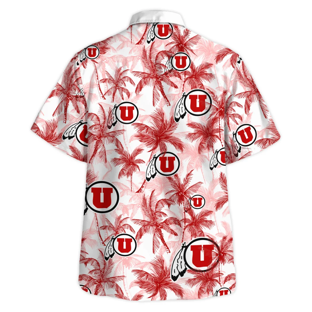 Utah Utes Hawaiian Shirt Logo Print, Tropical Match Day Shirt HVN1468UU