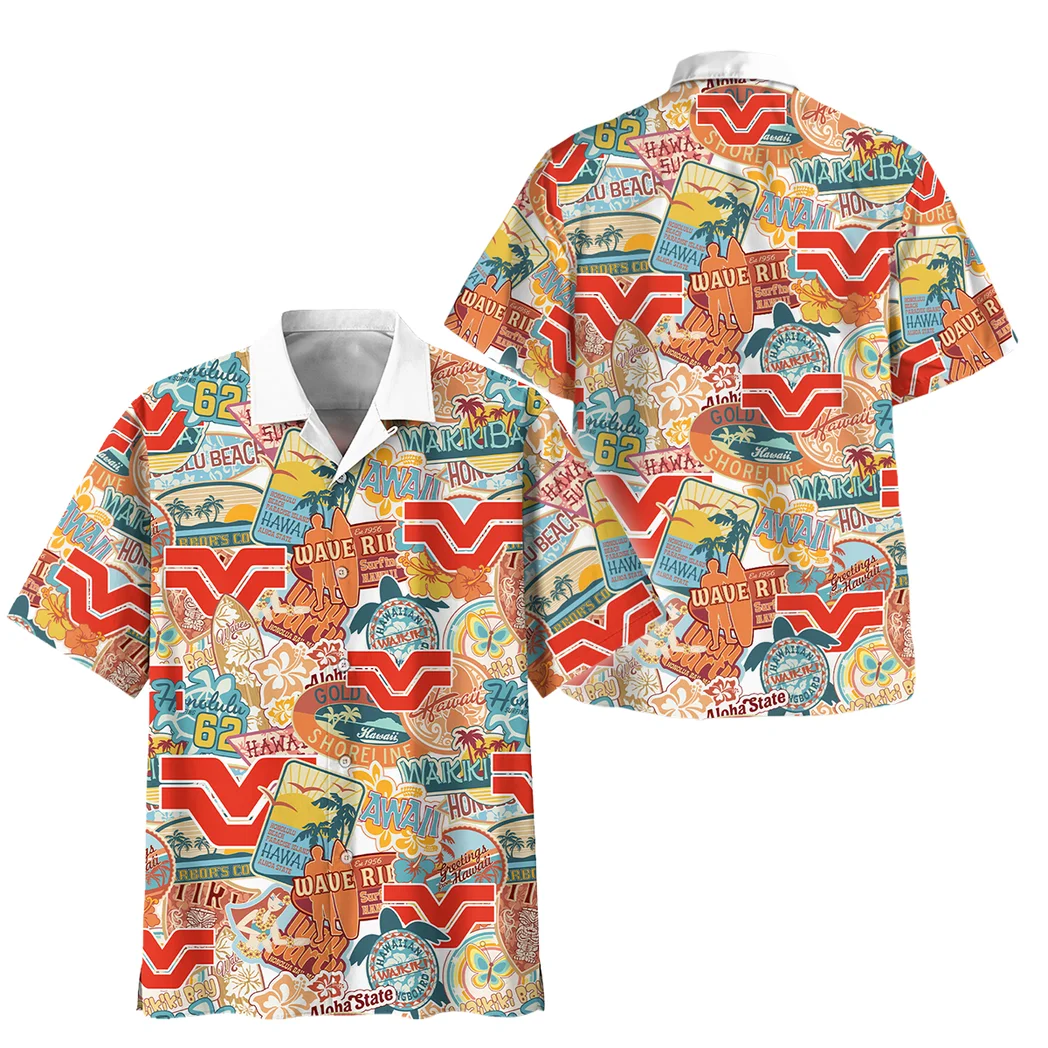 Versatile Hawaiian Shirt Exclusive Logo, Highway Cruise Button Shirt HVN1539VE