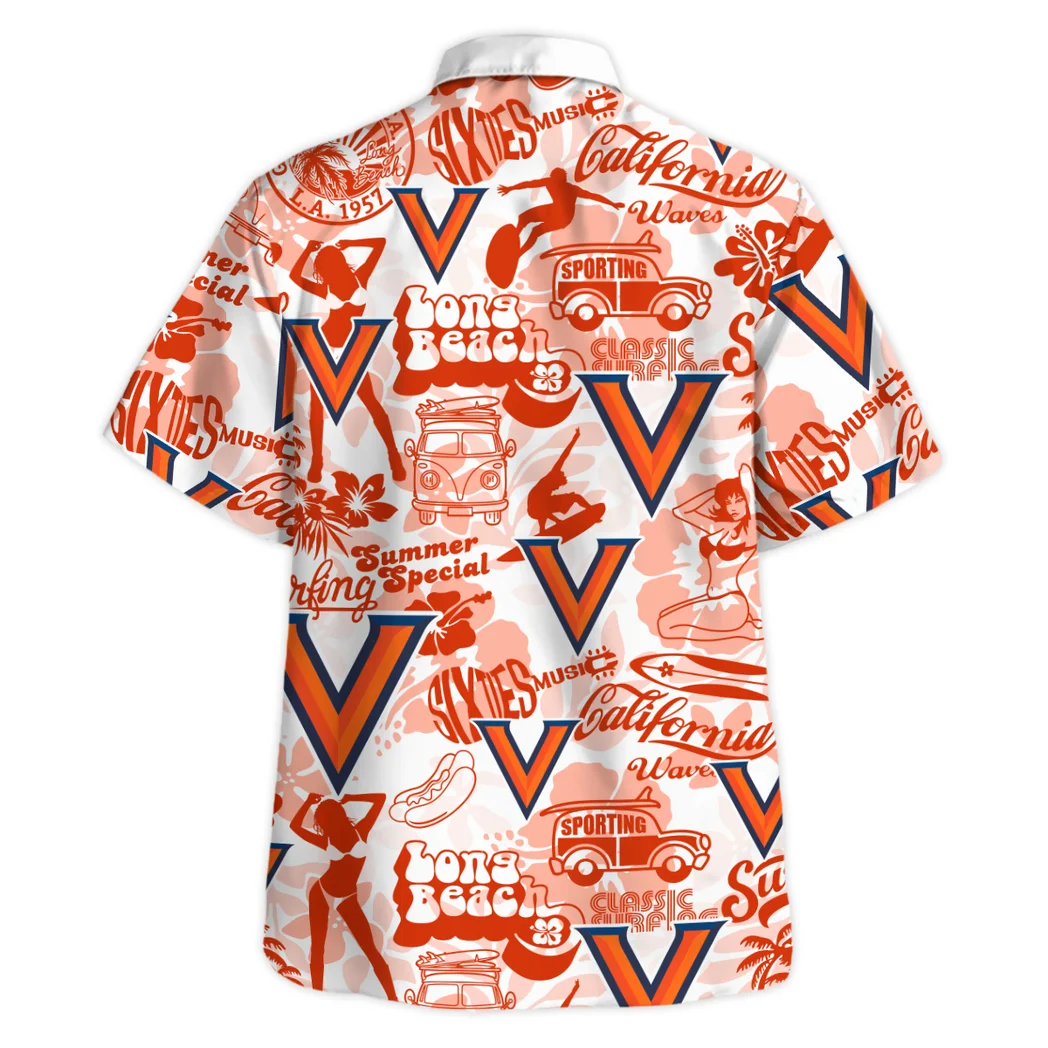 Virginia Cavaliers Hawaiian Shirt Logo Print, Match Day Button Shirt HVN1467VI