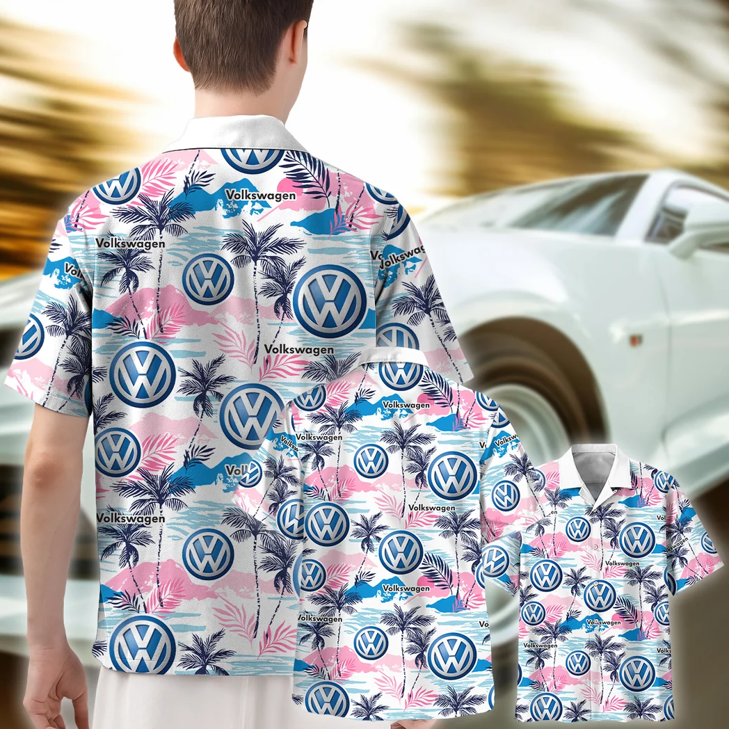 Volkswagen Hawaiian Shirt Logo Print, Speed Legend Button Shirt HVN1538VO