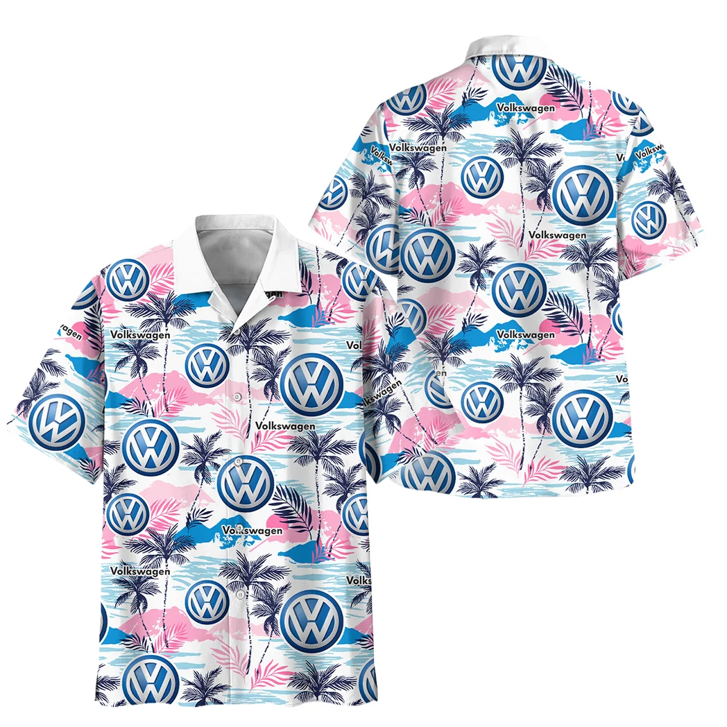 Volkswagen Hawaiian Shirt Logo Print, Speed Legend Button Shirt HVN1538VO