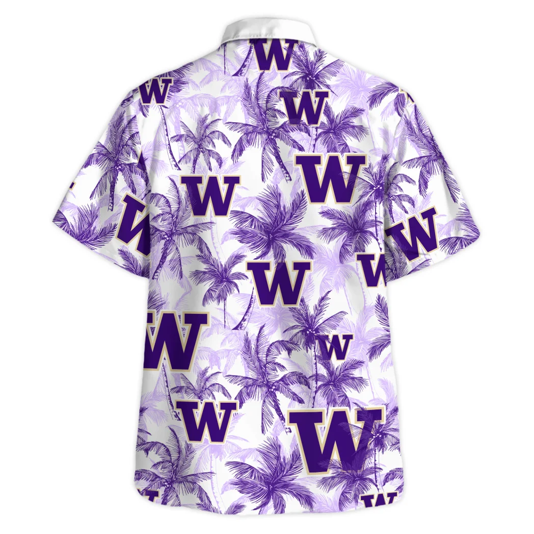 Washington Huskies Hawaiian Shirt Logo Print, Sport Culture Button Shirt HVN1468WH