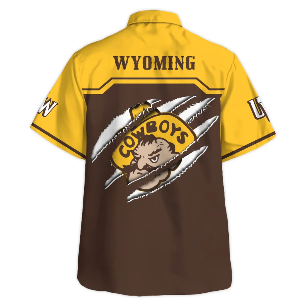 Wyoming Cowboys Hawaiian Shirt Logo Print, Sport Passion Button Shirt HVN1469WC
