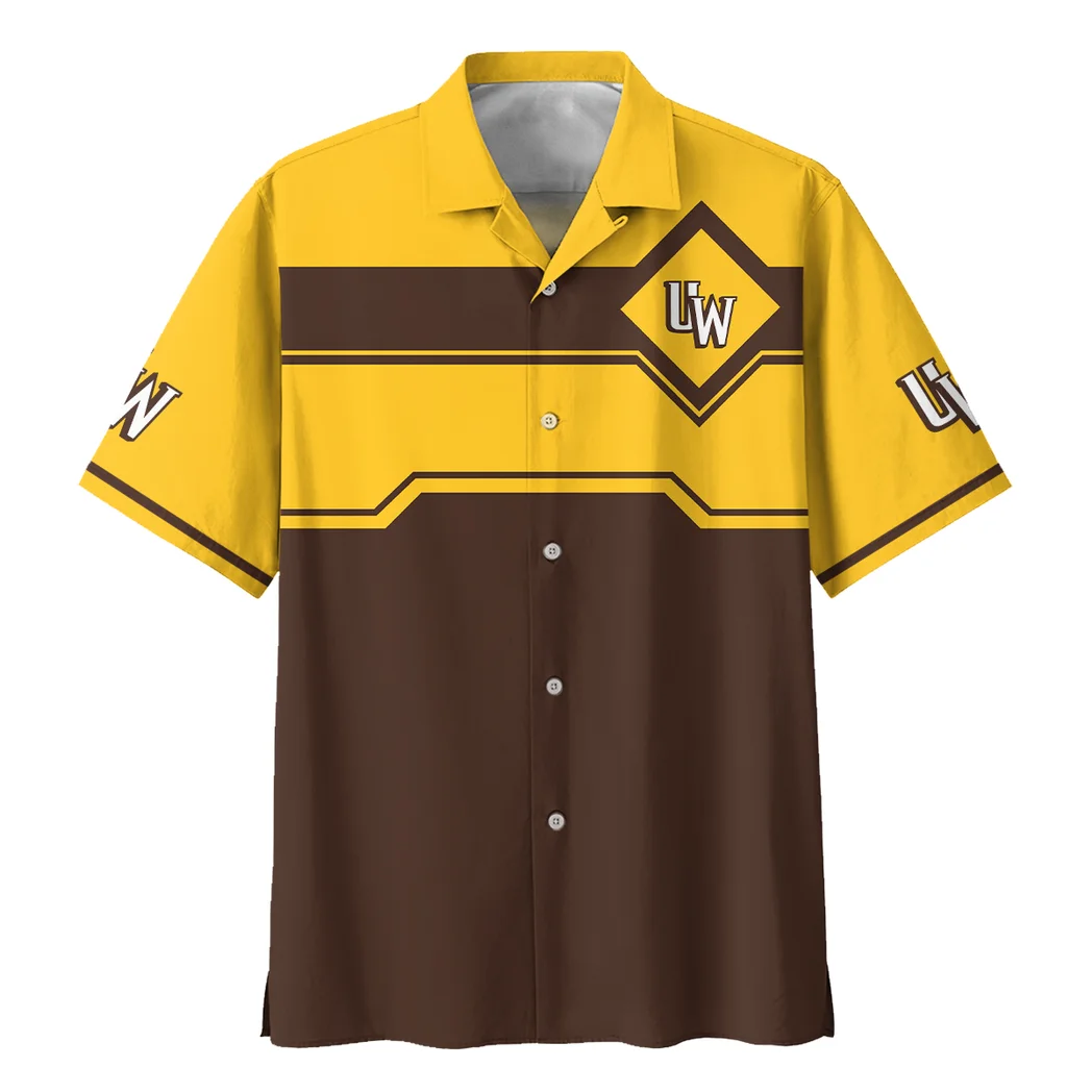 Wyoming Cowboys Hawaiian Shirt Logo Print, Sport Passion Button Shirt HVN1469WC