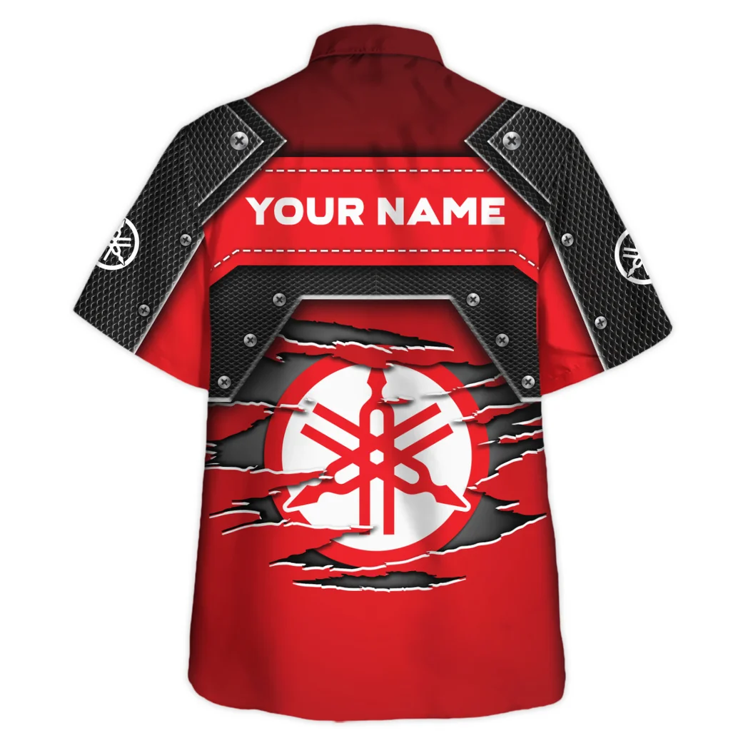 Yamaha Hawaiian Shirt, Hot Rod Button Shirt HVN1401YA