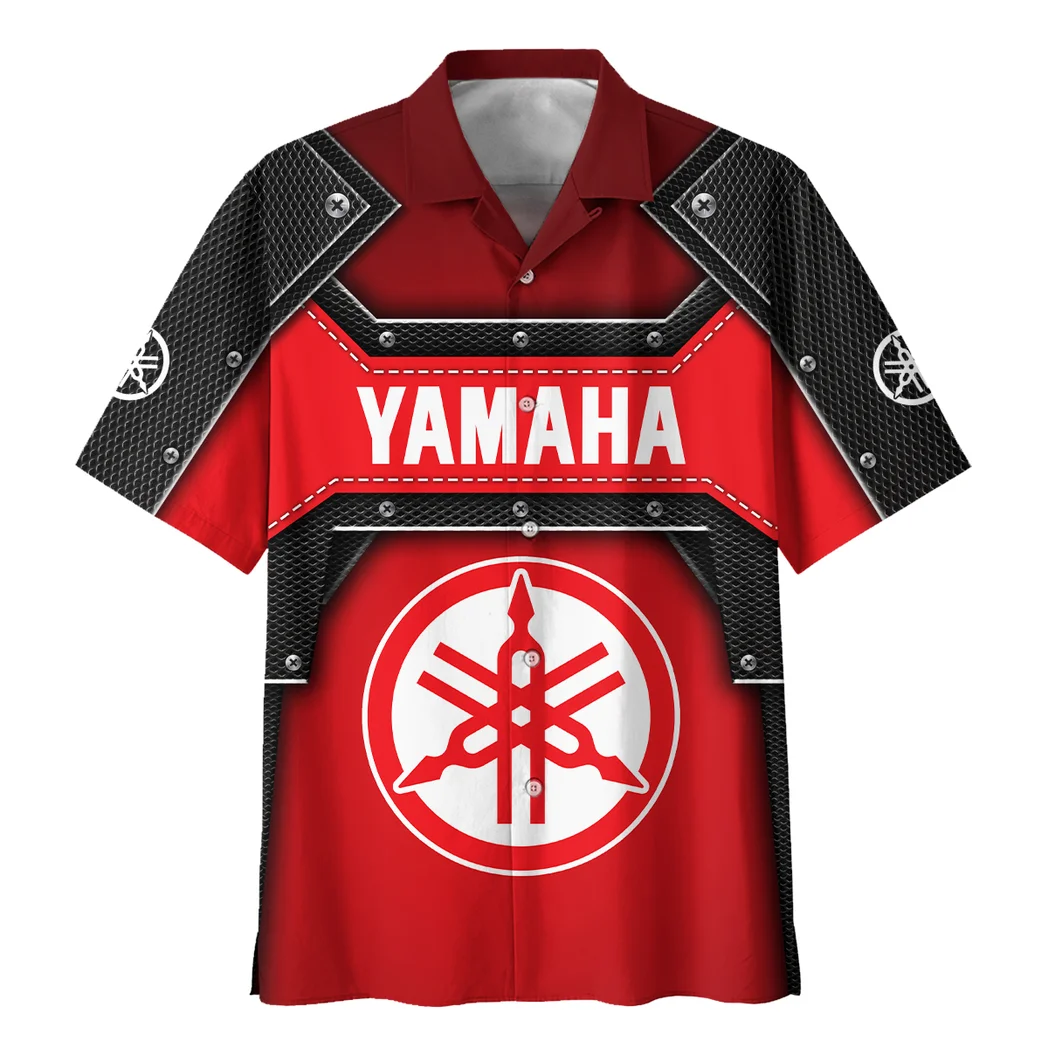 Yamaha Hawaiian Shirt, Hot Rod Button Shirt HVN1401YA