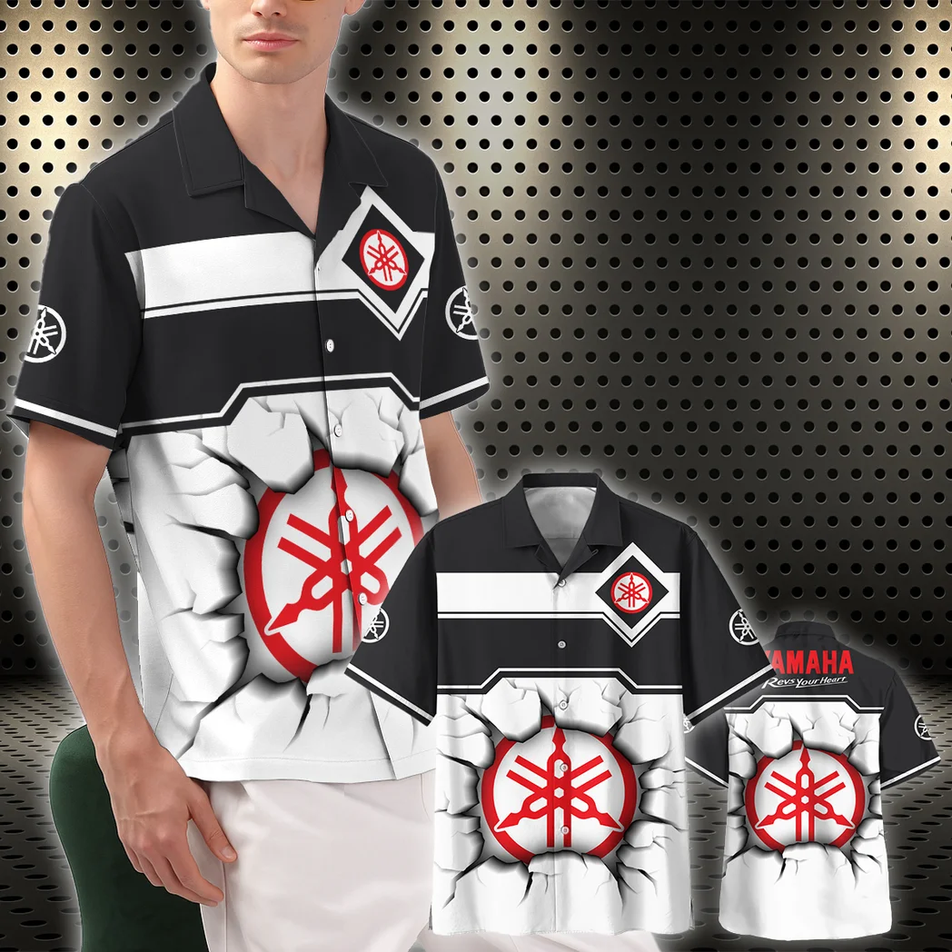Yamaha Hawaiian Shirt, Road Life Button Shirt HVN1400YA