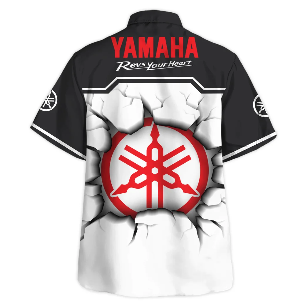 Yamaha Hawaiian Shirt, Road Life Button Shirt HVN1400YA